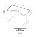 Säädettävä sähköinen työpöytä kultasepille, Durston - Image 4