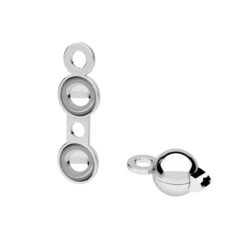 clamshell bead tip sterling silver 925 4x12,4 mm