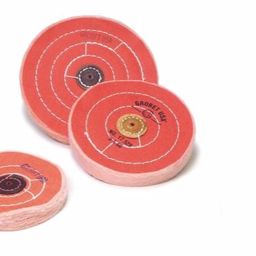 17.52901-muslin-buff-orange-leather-center-6-x-60-ply_550 Oranssi Musliinikiillotuslaikka, 5" x 60 Ply, 125mm Grobet - Image 1