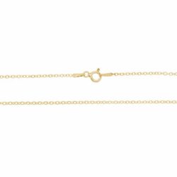 gold plated anchor chain for-celebrity necklace sterling silver 925-a-040 50 cm