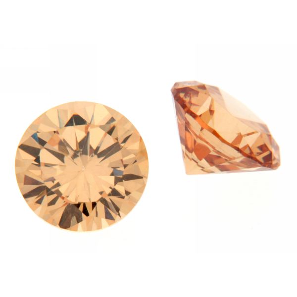 Cubic zirconia champagne round Cubic zirconia champagne round Jewellery stone