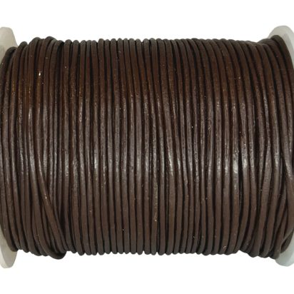 Pyöreä nahkanauha - 1mm - Ruskea Pyöreä nahkanauha - 1mm - Ruskea