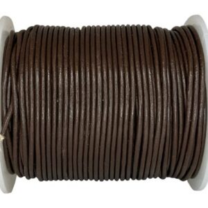 Pyöreä nahkanyöri - 1,5mm - Ruskea