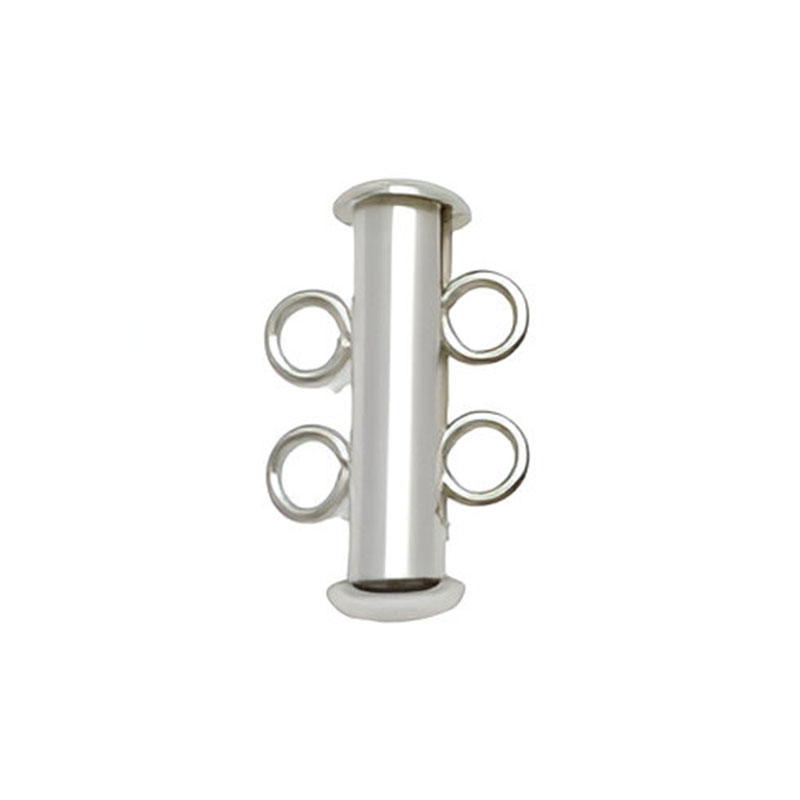 203.2601_Pearl lock, 2 rows, Sterling silver Kerrostettu kaulakorun lukko, 2 riviä, 925 hopea - Image 1