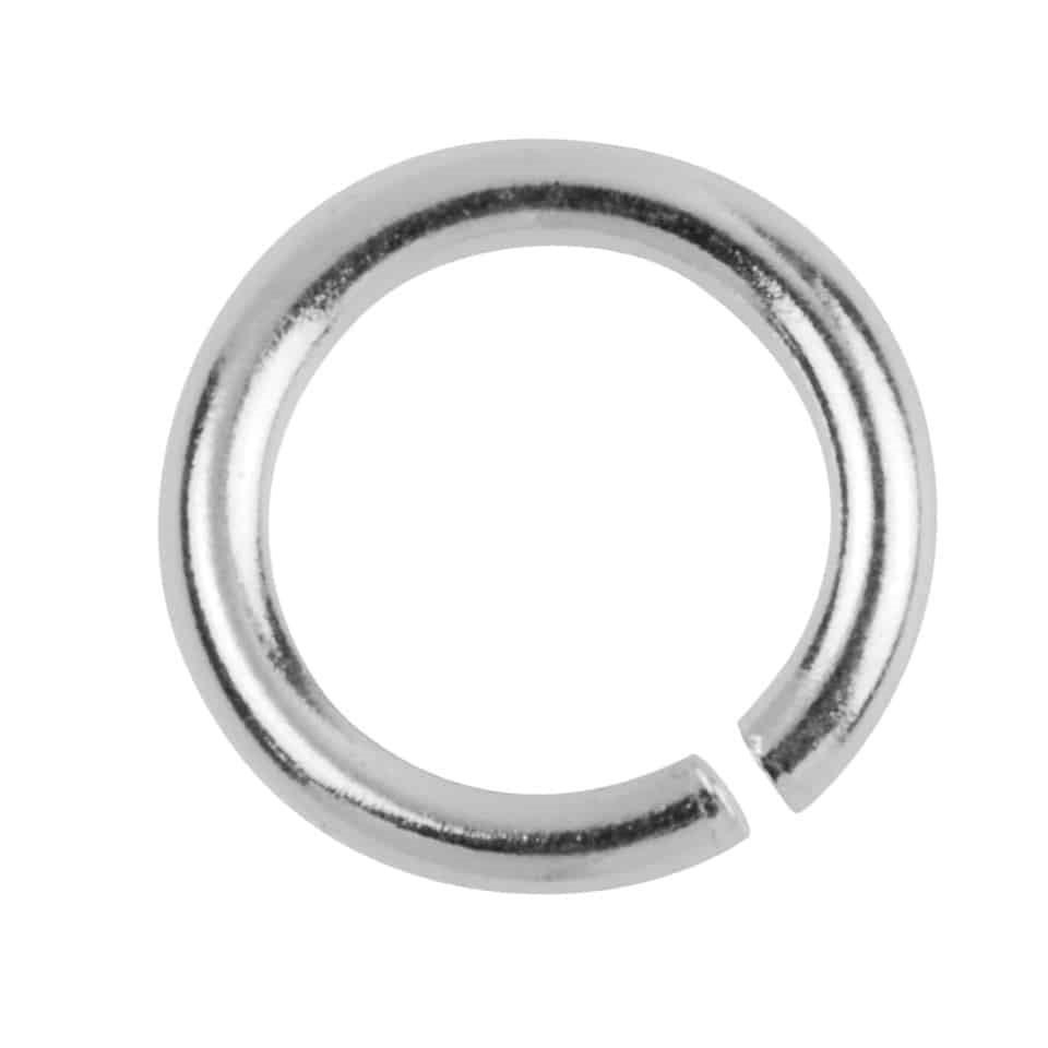 silver-jump-ring-open-925 Jousirengas 6,0 mm, 925 hopea - Image 1