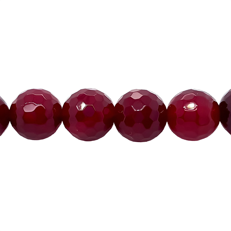73810 Akaatti rubiinit 12mm, fasetoitu - Image 1