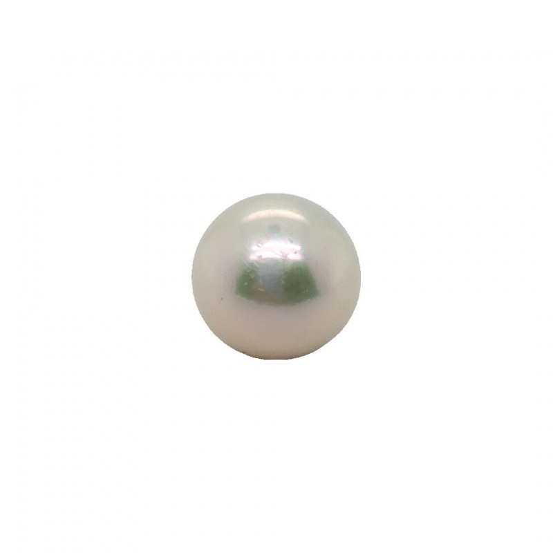 72810_Pearl white, 10-11mm, half drilled Helmenvalkoinen, 10-11 mm, puoliksi porattu - Image 1