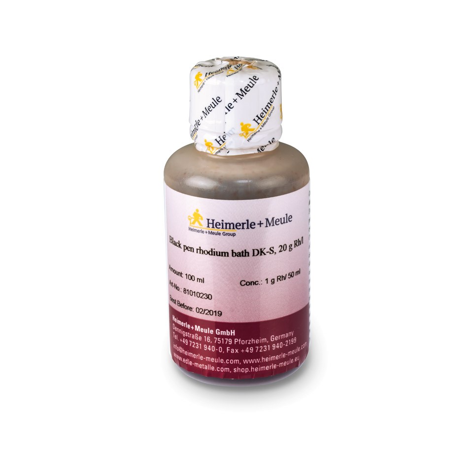 Heimerle + Meule Black Rhodium -kynäpinnoitusvalmiste 50m Heimerle + Meule Musta Rodium Kynäpinnoitusliuos 1ml - Kuva 1