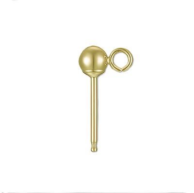 11-28-5673 BALL EARRINGS WITH RING Cobb ballou jewellery findings 14k yellow gold 585 BALL EARRINGS WITH RING Cobb ballou jewellery findings 14k yellow gold 585