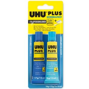 uhu plus kaksikomponenttinen liimaepoksi sininen 35733 35g