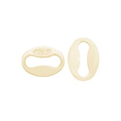 18k kultapintainen 925 sterling hopeaketju, leimattu merkki, leimattu pääty--bc-39x5-mm