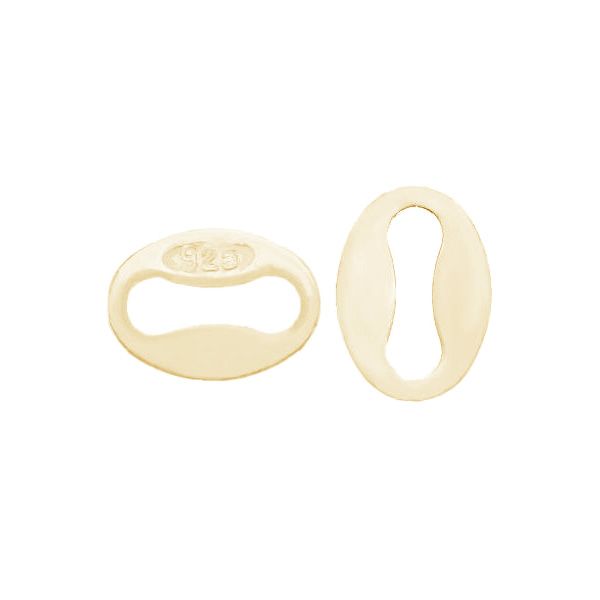 29558GP18 18k goldplated 925 sterling silver chain hallmark tag, stamped end-cap--bc-39x5-mm 18k goldplated 925 sterling silver chain hallmark tag, stamped end-cap--bc-39x5-mm