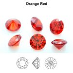 Oranssinpunainen zirkonia 3,0 mm