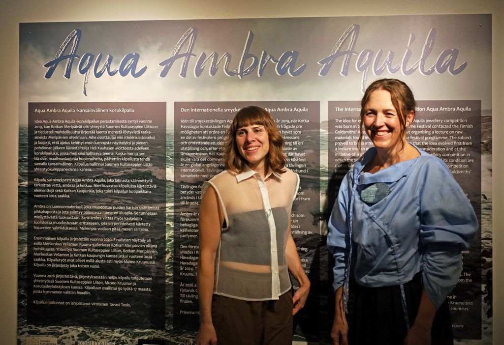 Aqua Ambra Aquila 2026 1. ja 2. sijan voittajat näyttelyn avajaisissa Kruunu Museo